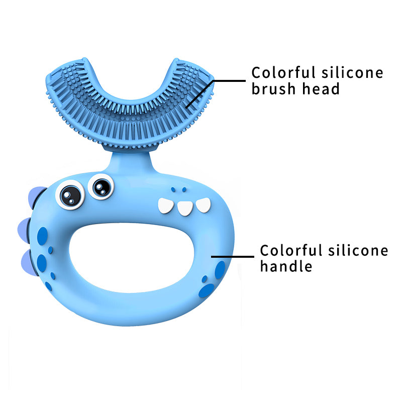 PERSMAX Children’s Toothbrushes U-shaped design silicone material Popular baby infant toothbrush daily use let children love brushing teeth - PERSMAX
