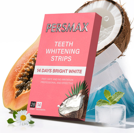 PERSMAX Coconut Flavor Teeth Whitening Strips-14 Treatments 28 Strip - PERSMAX