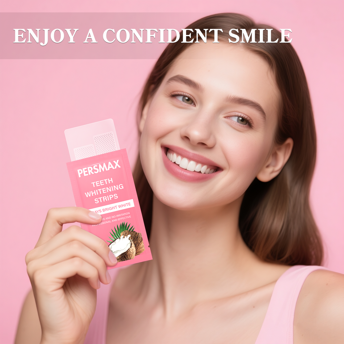 PERSMAX Coconut Flavor Teeth Whitening Strips-14 Treatments 28 Strip - PERSMAX