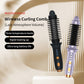 PERSMAX Electric combs,new wireless curling hair brush rechargeable home multi-function straight curling dual-purpose no hair damage big wave curling comb - PERSMAX