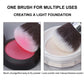 PERSMAX Cosmetic brushes Portable brush telescopic design loose powder brush blush brush foundation brush soft bristles multifunctional travel - PERSMAX