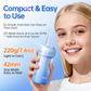 Water Flosser for Orthodontics Teeth Cleaning - Portable Electric Oral Irrigator Pick for Braces, Travel, Kids, with 3 Modes 8 Pressure Settings, 8 Tips, 150ML, IPX7, Gradient Blue - PERSMAX