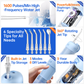 Water Flosser for Orthodontics Teeth Cleaning - Portable Electric Oral Irrigator Pick for Braces, Travel, Kids, with 3 Modes 8 Pressure Settings, 8 Tips, 150ML, IPX7, Gradient Blue - PERSMAX