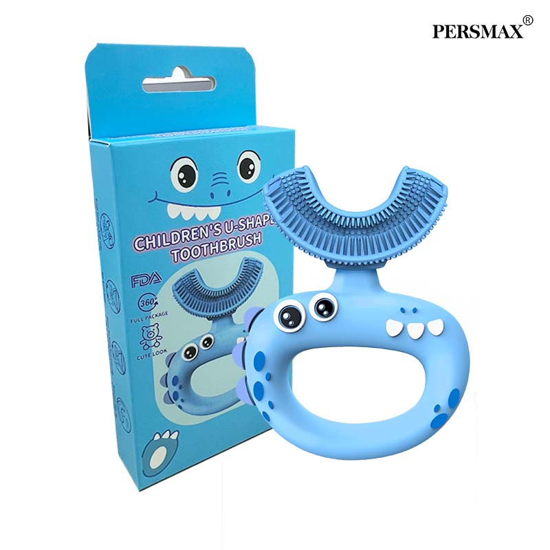 PERSMAX Children’s Toothbrushes U-shaped design silicone material Popular baby infant toothbrush daily use let children love brushing teeth - PERSMAX
