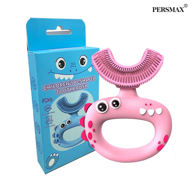 PERSMAX Children’s Toothbrushes U-shaped design silicone material Popular baby infant toothbrush daily use let children love brushing teeth - PERSMAX